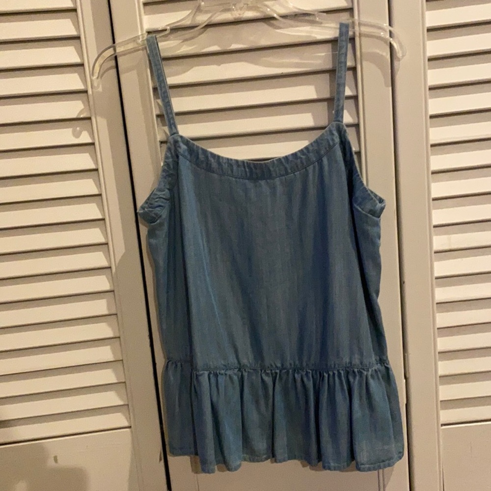 Crown and Ivy soft denim boho tank.
